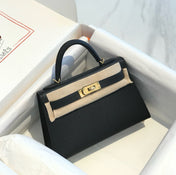 HM KELLY MINI 19 BLACK EPSOM CALFSKIN GOLD HARDWARE