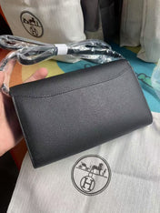 CONSTANCE SHOULDER BAG  IN BLACK CALFSKIN