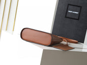 YSL Y BUCKET BAG 30 IN BROWN CALFSKIN