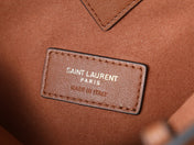 YSL Y BUCKET BAG 30 IN BROWN CALFSKIN