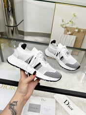 WALK'N'DIOR SNEAKERS IN WHITE AND BLACK MESH