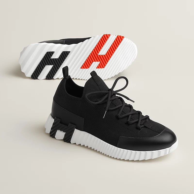 JUMPING SNEAKERS BLACK MESH AND H DETAIL SOLE