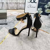 TOM FORD PADLOCK HIGH HEELS IN BLACK CALFSKIN