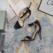 TOM FORD PADLOCK HIGH HEELS IN BLACK CALFSKIN