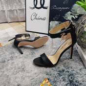 TOM FORD PADLOCK HIGH HEELS IN BLACK CALFSKIN