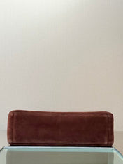 CHANEL 26 CLASSIC FLAP IN BROWN SUEDE 30726