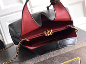 CHANEL 26S SHOPPING BAG MEDIUM 32 IN BLACK LAMBSKIN GOLD HARDWARE