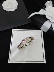 CC HEART PINK BRACELET GOLD DIAMOND