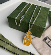 GG NECKLACE PENDANT PINEAPPLE PATTERN