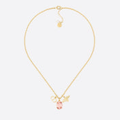 CD GOLD-COLORED METAL WITH WHITE RESIN PEARL NECKLACE