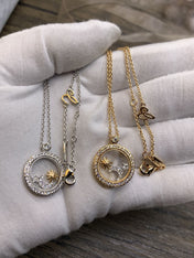 SUN MOON STAR NECKLACE DIAMOND