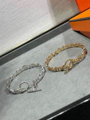 CHAINE DANCRE ENCHAINEE DIAMOND SILVER BRACELET 255