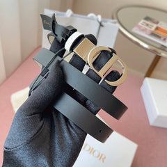 DIOR 25S BELT 20 MM IN BLACK CALFSKIN 618011