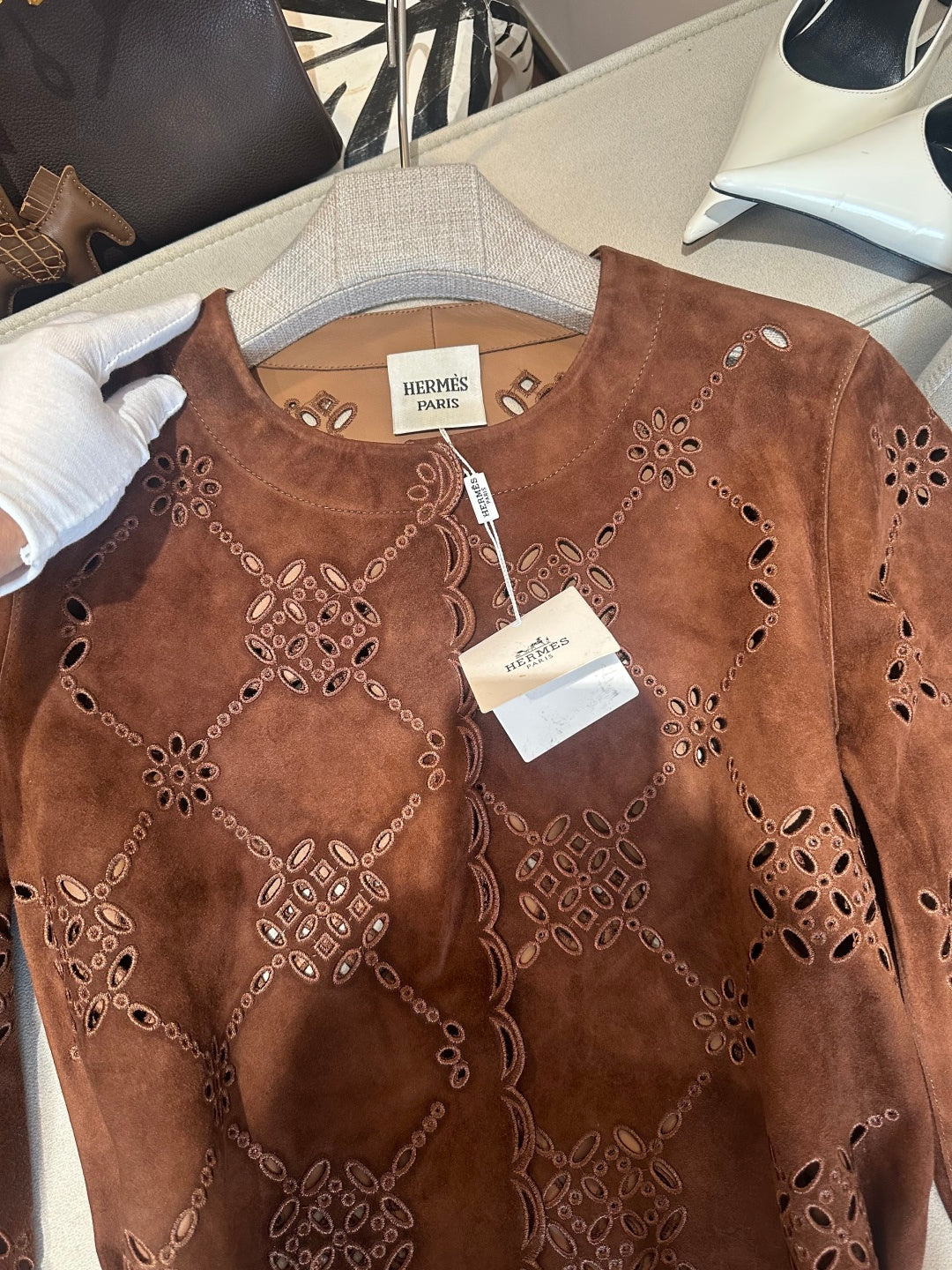 HERMES 26S SUEDE JACKET 790