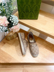 WOMEN'S ESPADRILLE WITH HORSEBIT IN BEIGE CANVAS