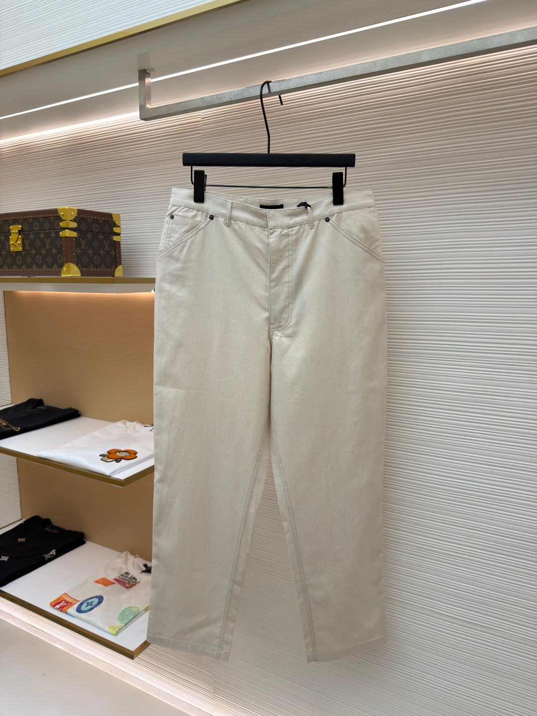 PRADA 26S LINEN COTTON TROUSERS 1015