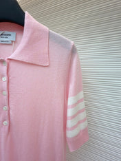 THOM 26S SHORT SLEEVE POLO KNIT TOP STYLE 241