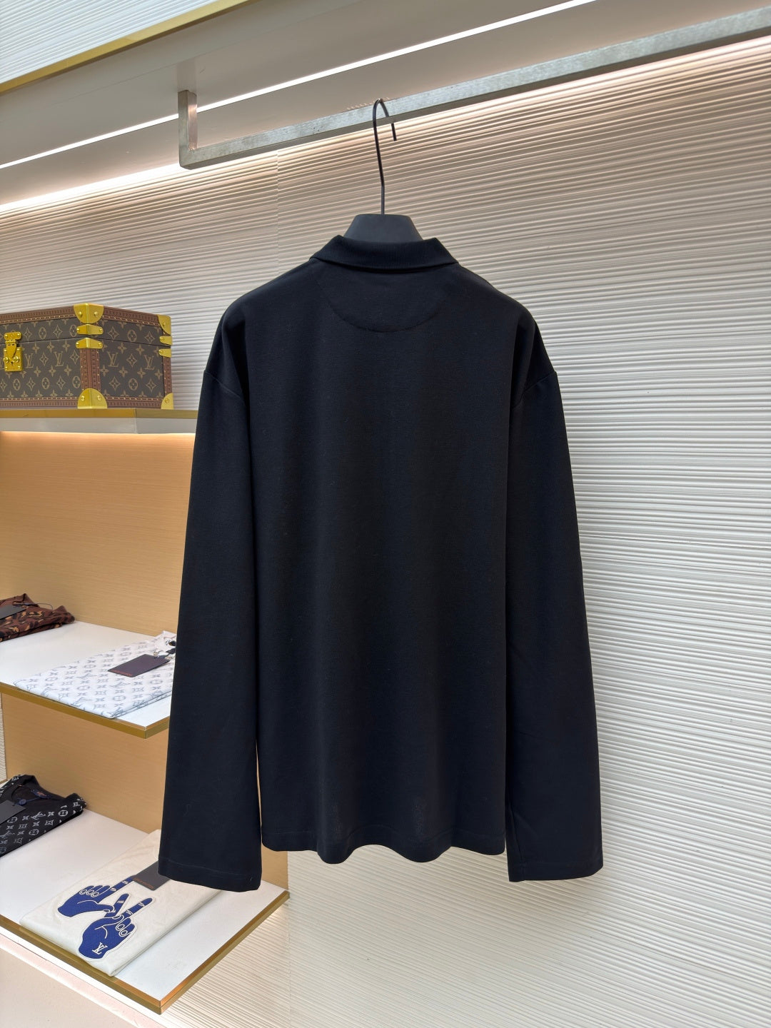PRADA 26S LONG-SLEEVE ZIP POLO SHIRT 1109