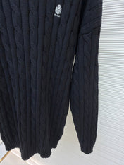 PRADA 26S CABLE-KNIT CREWNECK SWEATER 1092