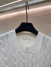 PRADA 26S CABLE-KNIT CREWNECK SWEATER 1091