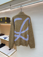 LOEWE 26S FULL-ZIP KNIT SWEATER 664