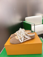 LV 26S MULE SNEAKERS IN CAMEL BEIGE SUEDE