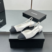CC SLINGBACK 25S 25 MM IN WHITE SUEDE AND CRYSTALS