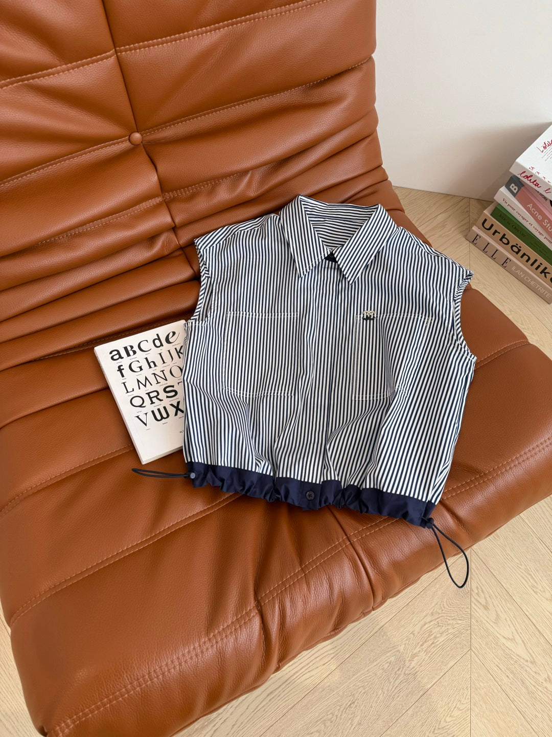 CC STRIPED SHIRT WITH METAL DETAILING 265778