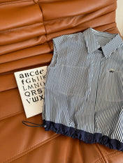 CC STRIPED SHIRT WITH METAL DETAILING 265778