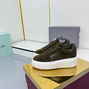 TOM FORD 26S SNEAKER HOGAN IN MOSS GREEN SUEDE