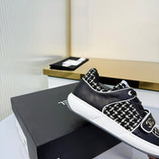 CHANEL 26S SNEAKERS IN BLACK MIX WHITE TWEED AND CALFSKIN