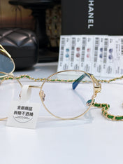 CHANEL 26S ROUND RECTANGULAR GLASSES IN METAL FRAME 408121