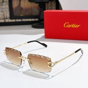 CARTIER 26S RIMLESS GEOMETRIC FRAME IN METAL 441534