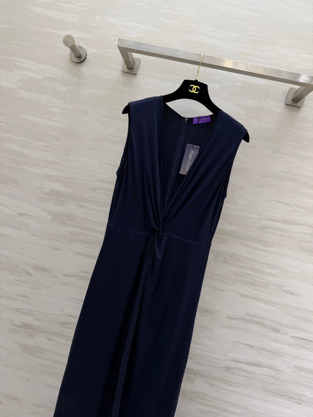 RALPH LAUREN 26S COLOR BLOCK MAXI SLIT DRESS 435