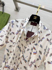 GUCCI 26S SHORT-SLEEVE BOW-TIE DRESS 409
