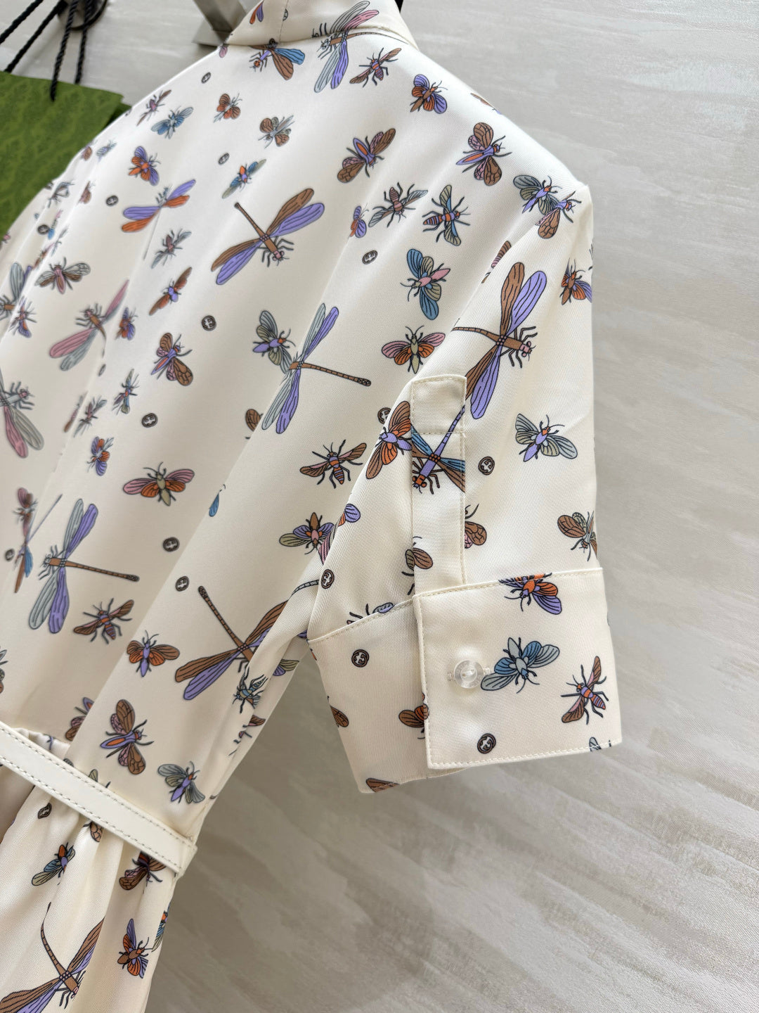 GUCCI 26S SHORT-SLEEVE BOW-TIE DRESS 409