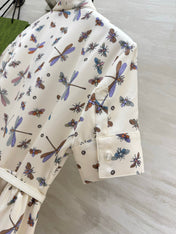 GUCCI 26S SHORT-SLEEVE BOW-TIE DRESS 409