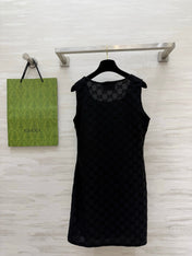 GUCCI 26S SLEEVELESS BLACK DRESS 396