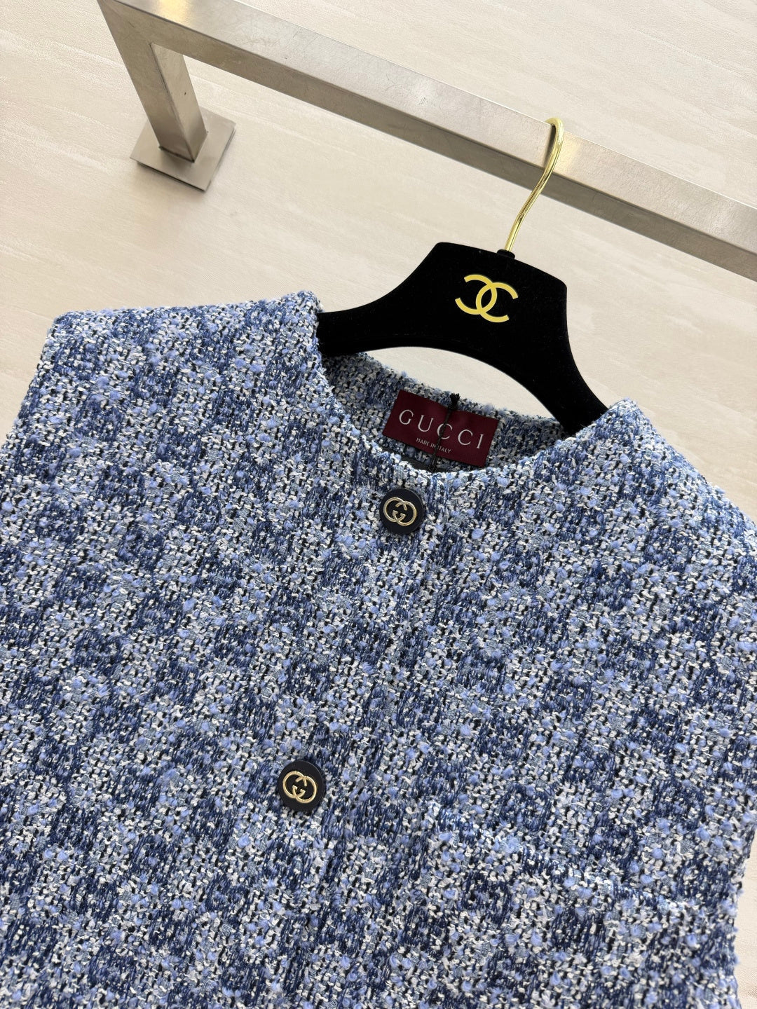 GUCCI 26S SLEEVELESS TWEED VEST 428