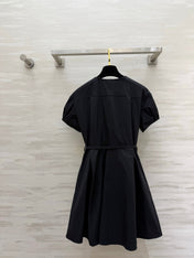 LOEWE 26S BELTED PUFF-SLEEVE SHIRT DRESS 565