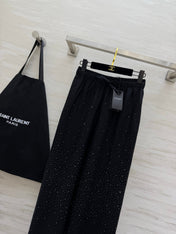 YSL 26S WIDE-LEG DRAWSTRING PANTS 505