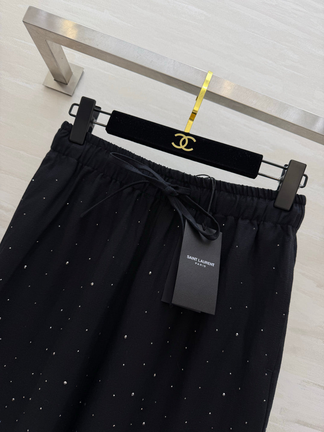 YSL 26S WIDE-LEG DRAWSTRING PANTS 505