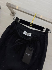 YSL 26S WIDE-LEG DRAWSTRING PANTS 505
