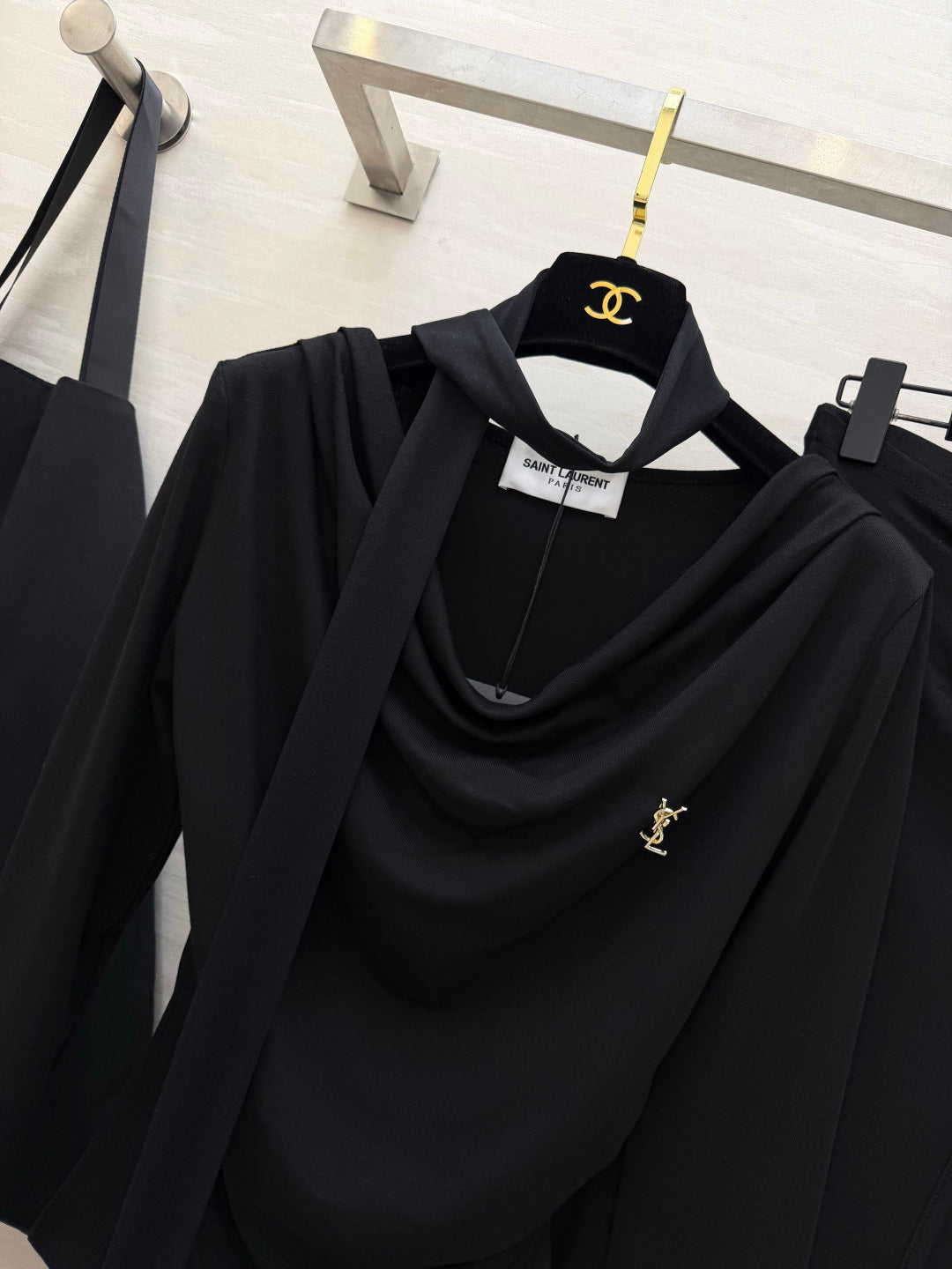 YSL 26S LONG-SLEEVE TOP & MIDI SKIRT SET 504