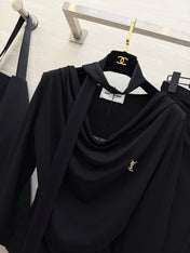 YSL 26S LONG-SLEEVE TOP & MIDI SKIRT SET 504