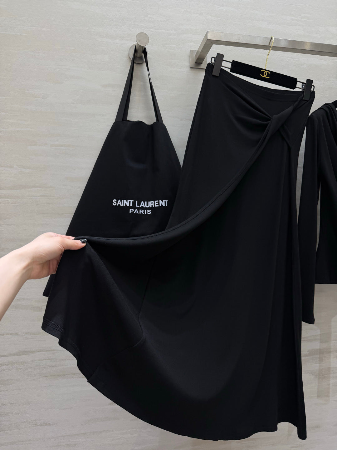 YSL 26S LONG-SLEEVE TOP & MIDI SKIRT SET 504