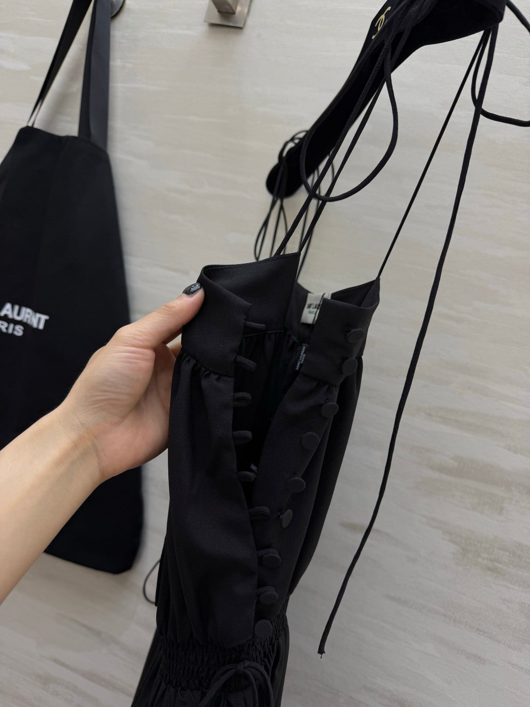 YSL 26S STRAP SLIP DRESS 458