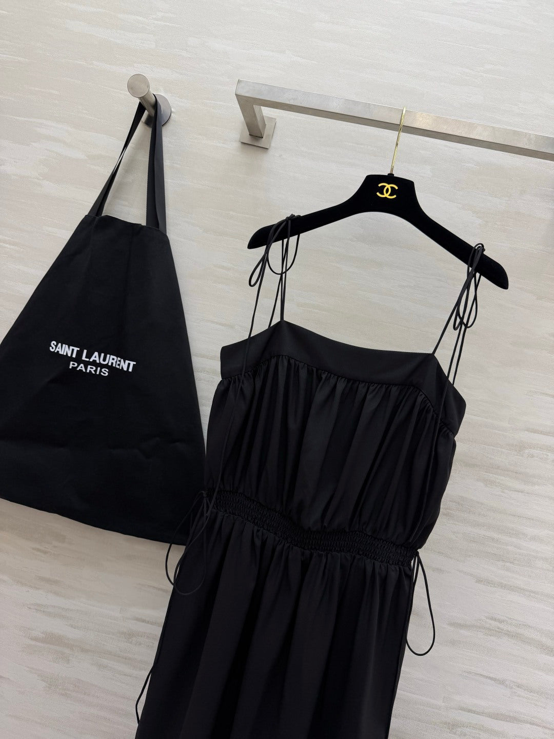 YSL 26S STRAP SLIP DRESS 458
