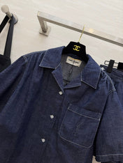 YSL 26S SHORT SLEEVE DENIM SHIRT & SHORTS SET 437