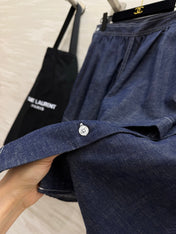 YSL 26S SHORT SLEEVE DENIM SHIRT & SHORTS SET 437